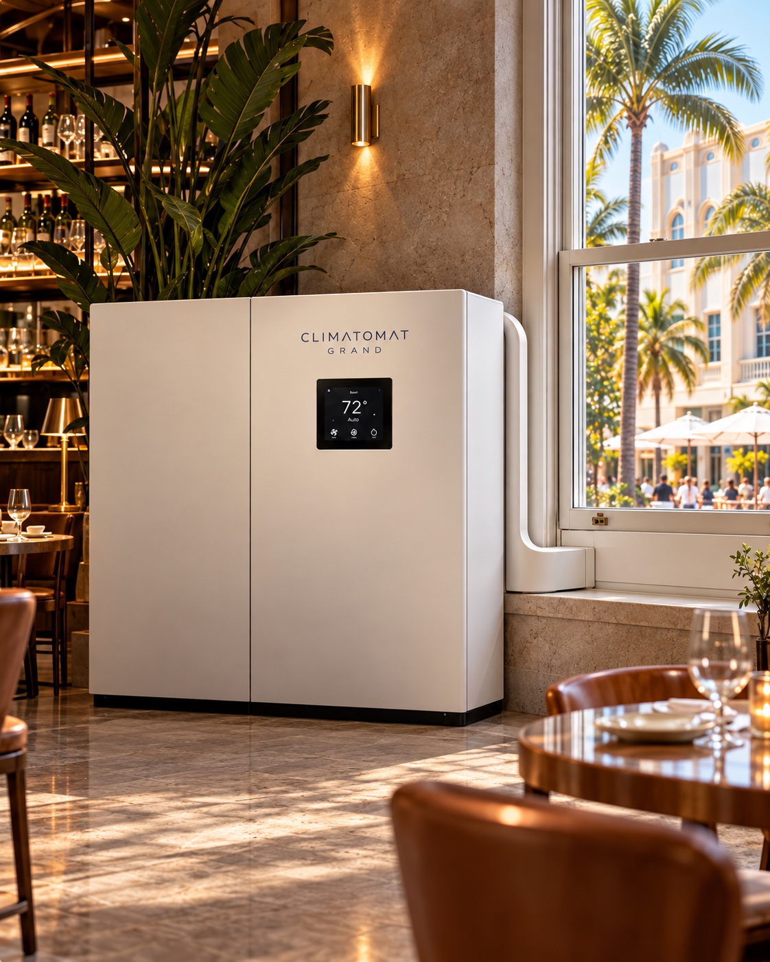 Miami restaurant dining room with a Climatmat Grand